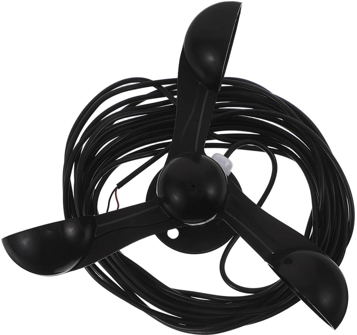 Windsnelheidsmeter - Windmeter - Meteorologische meting - 360 graden meting - 10 meter kabel - Zwart
