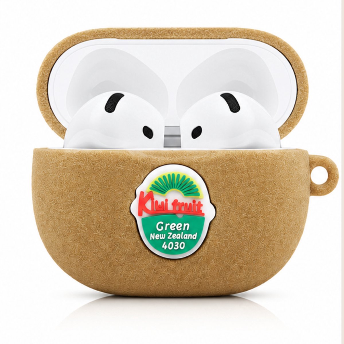 Grappige Kiwi Case voor AirPods 4 – Zachte Siliconen Beschermhoes met Uniek Kiwi Design, Shockproof, Lichtgewicht en Cadeauwaardig