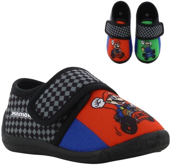 Super Mario Pantoffels - Jongens - Zwart