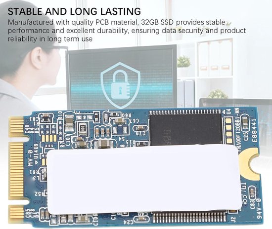 Interne SSD - Opslagupgrade - Sneller computeren - Compact PCB ontwerp - 32GB - Zwart — afbeelding 4