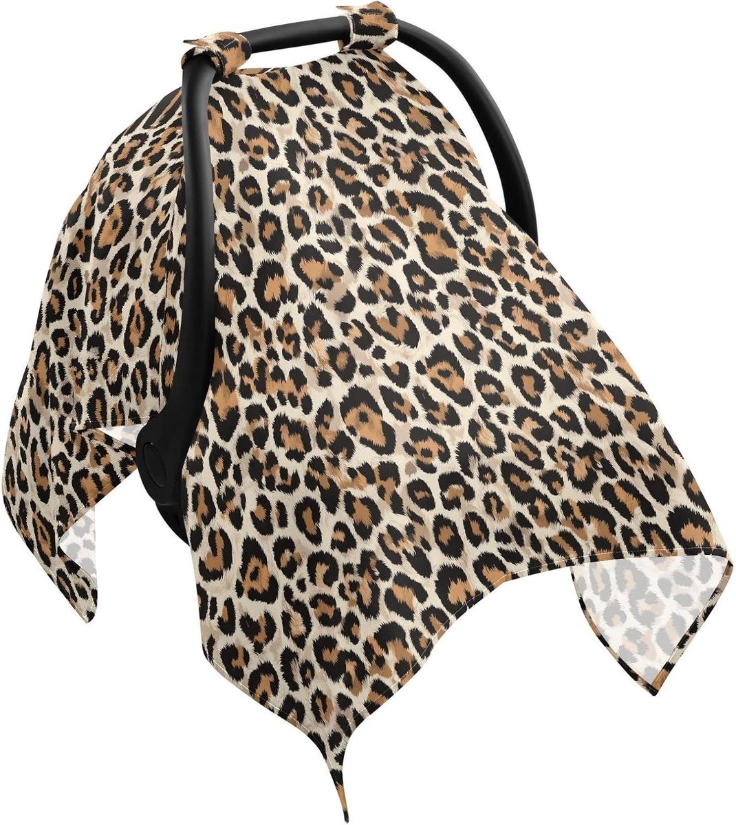 Kinderwagen Net - Reis Accessoire - Baby Beschermen - Ademend Materiaal - 120 x 90 cm - Dierenbont Print