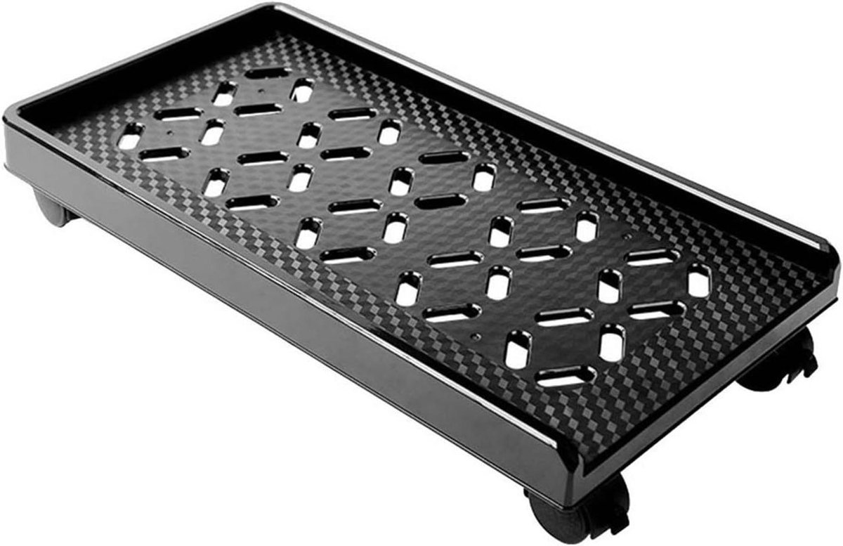 CPU Houder - PC Standaard - Werkplek Organiseren - Met Remwielen - 47 cm - Zwart