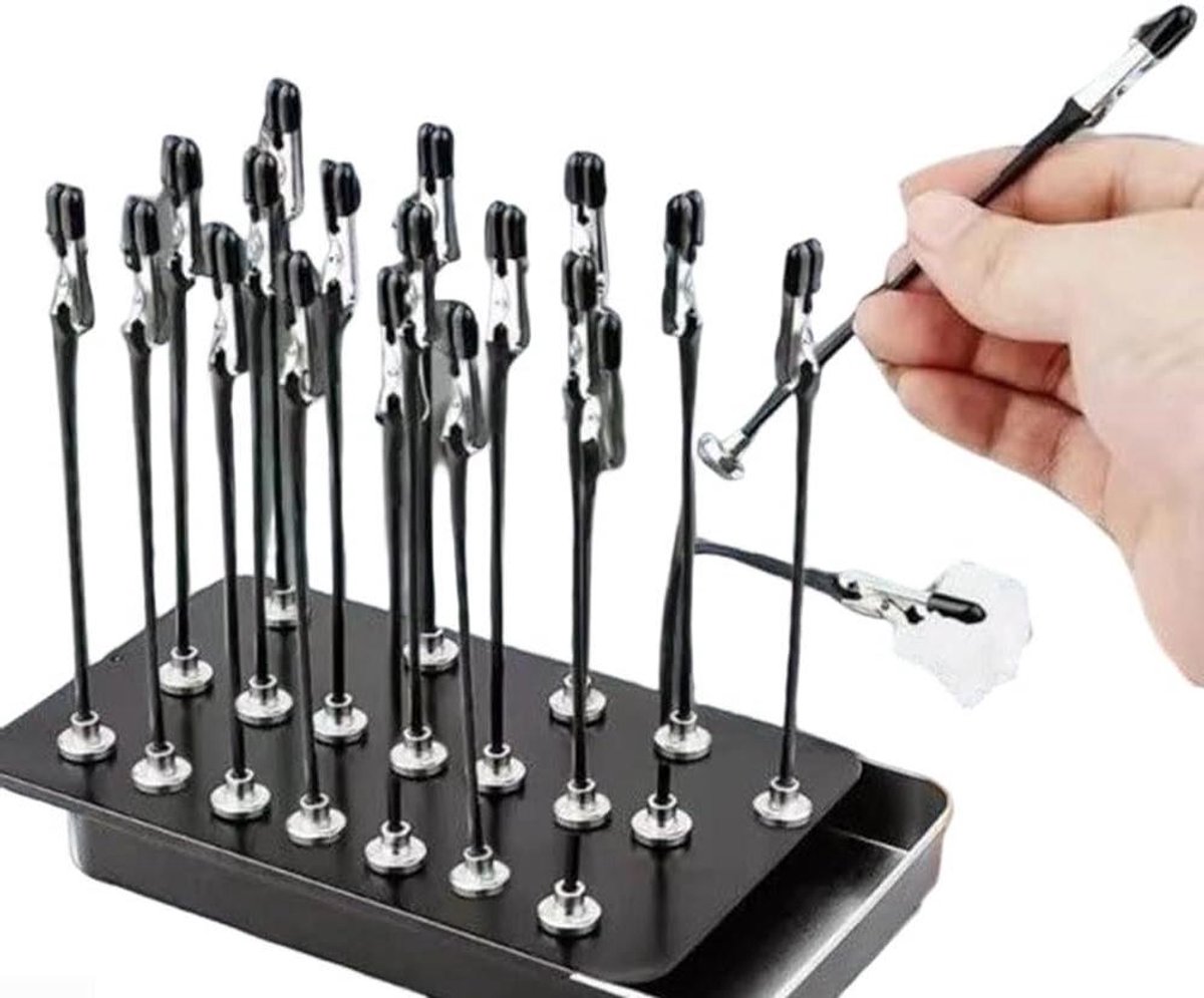 Model Schilderen Clips - Verstelbare Houders - Hobby Werk - Flexibele Arm - 20 Stuks - Zwart