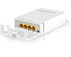 PoE Extender - Netwerk Switch - Buiten Netwerk Uitbreiden - Waterdicht IP55 - 14.8 x 10 cm - Zwart