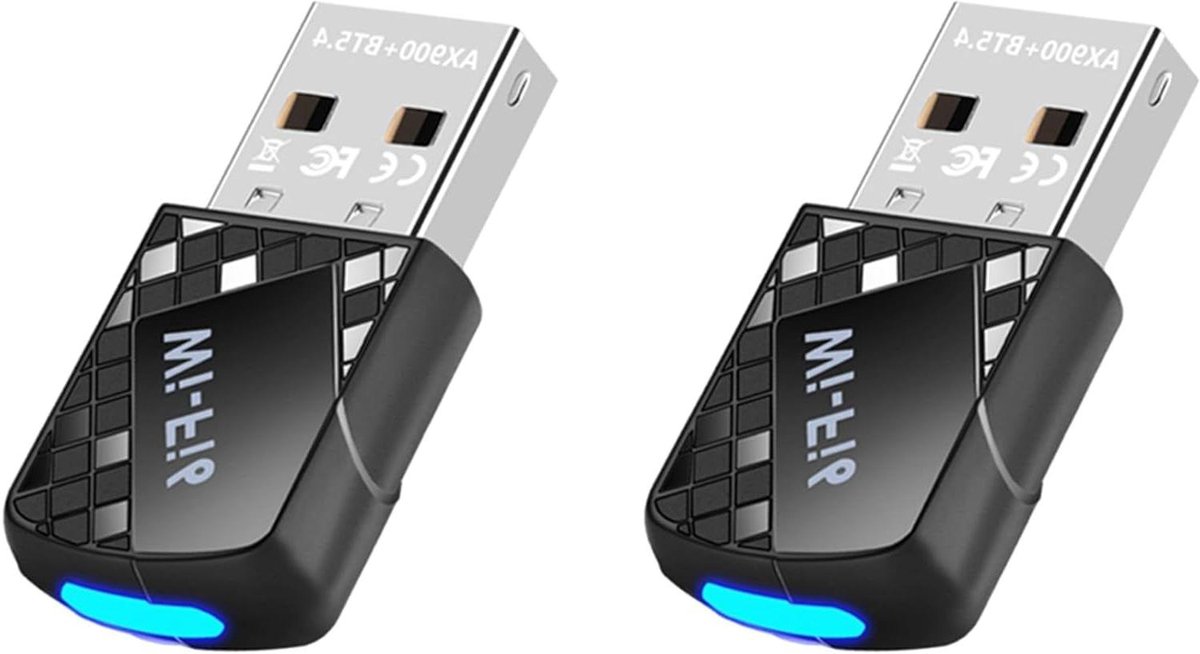 WiFi 6 Adapter - USB Dongle - Snelle Internetverbinding - Bluetooth 5.4 - 900 Mbps - Zwart