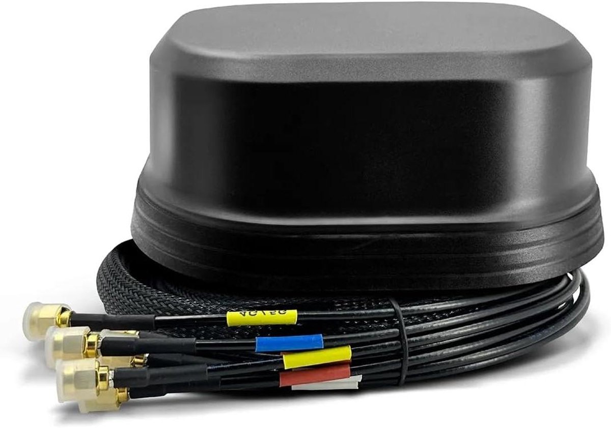 Dakantenne Combo - 7-in-1 Antenne - Signaalverbetering Buiten - 4x 5G 2x Wifi 1x GPS - 7 Kabels 2m - Zwart
