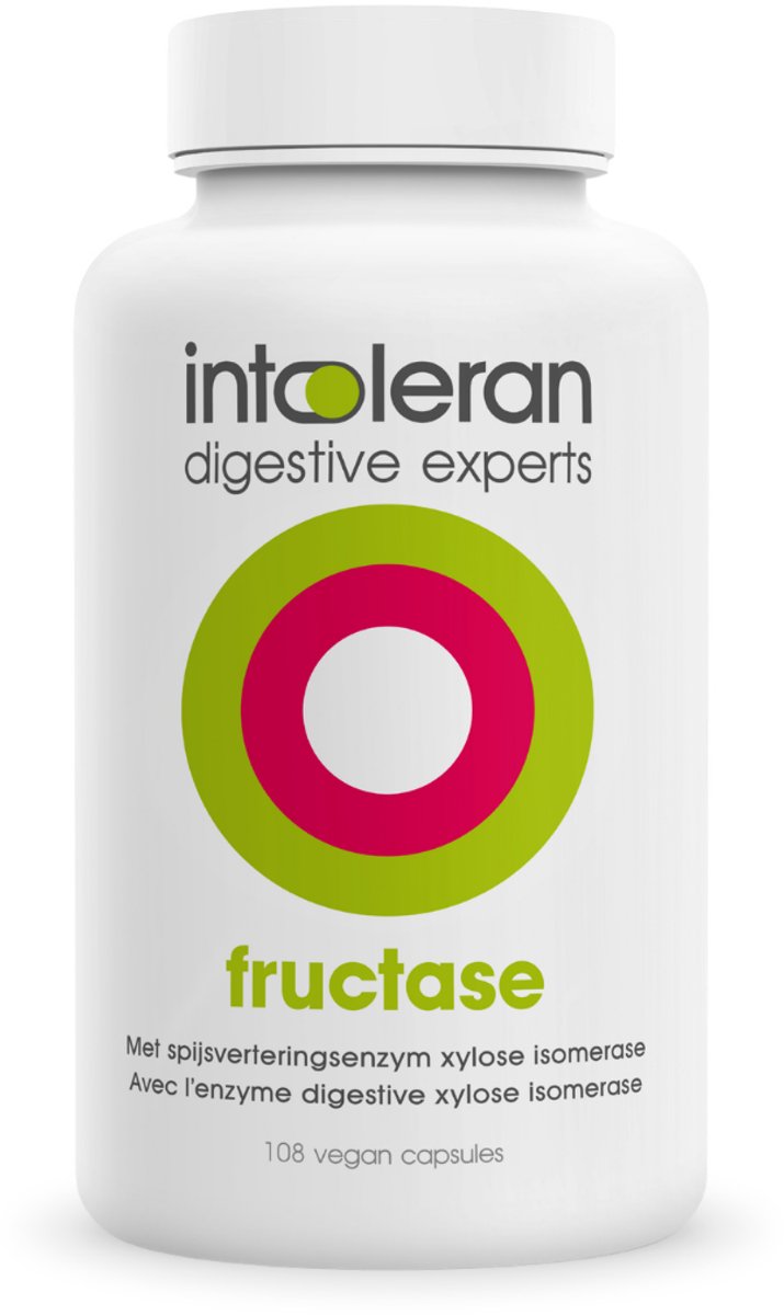 Intoleran Fructase Spijsverteringsenzymen - 108 capsules | Voedingssupplement met Enzym Xylose-Isomerase | Fructose | Directe werking | Puur en Vegan | Low FODMAP