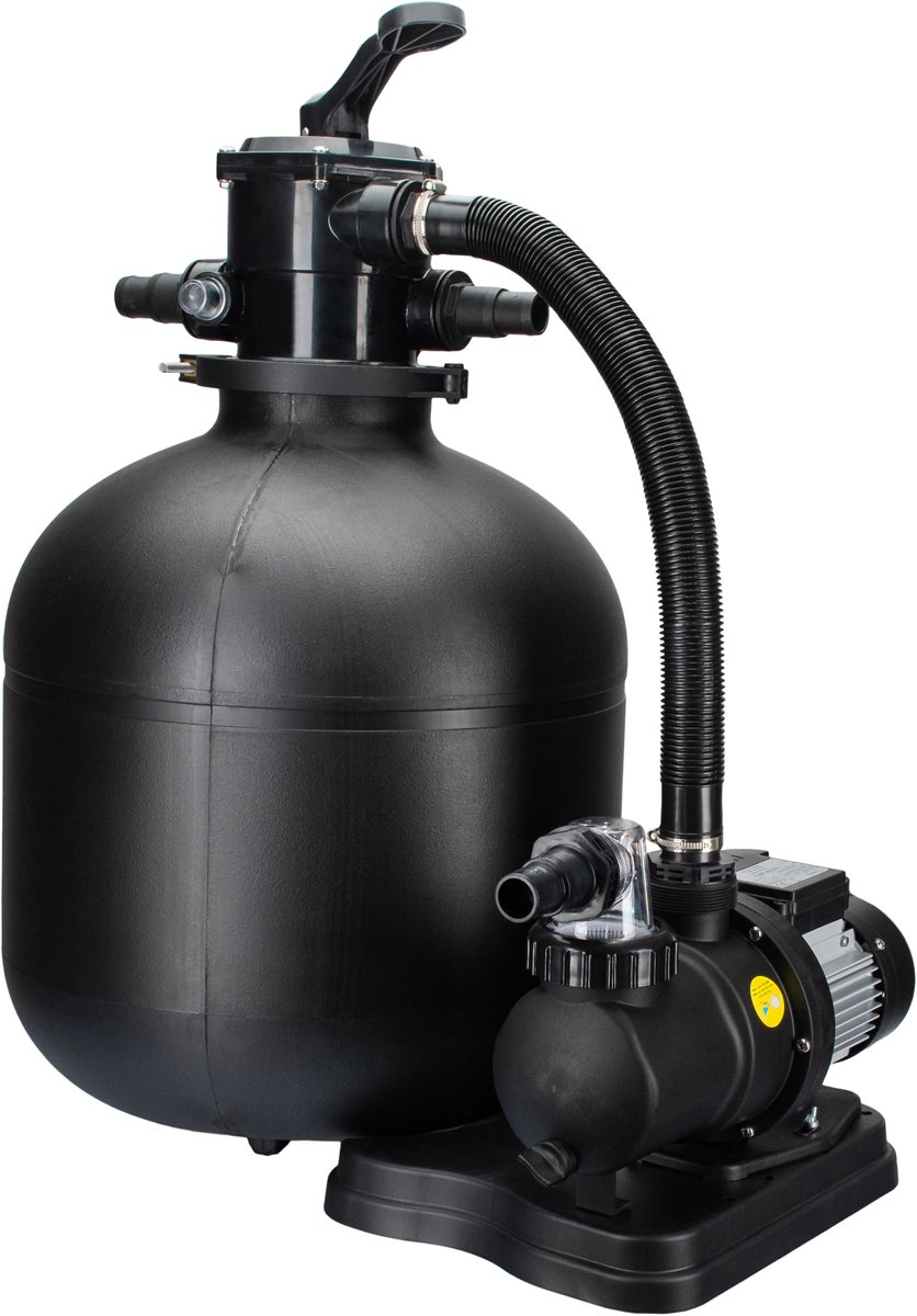 COIL Zandfilterpomp 10000 l/u (550W) – Zwembadpomp tot 42m³ – Zelfaanzuigende pomp - 7-wegklep met manometer – Geschikt voor zand en filterballen – foto 5