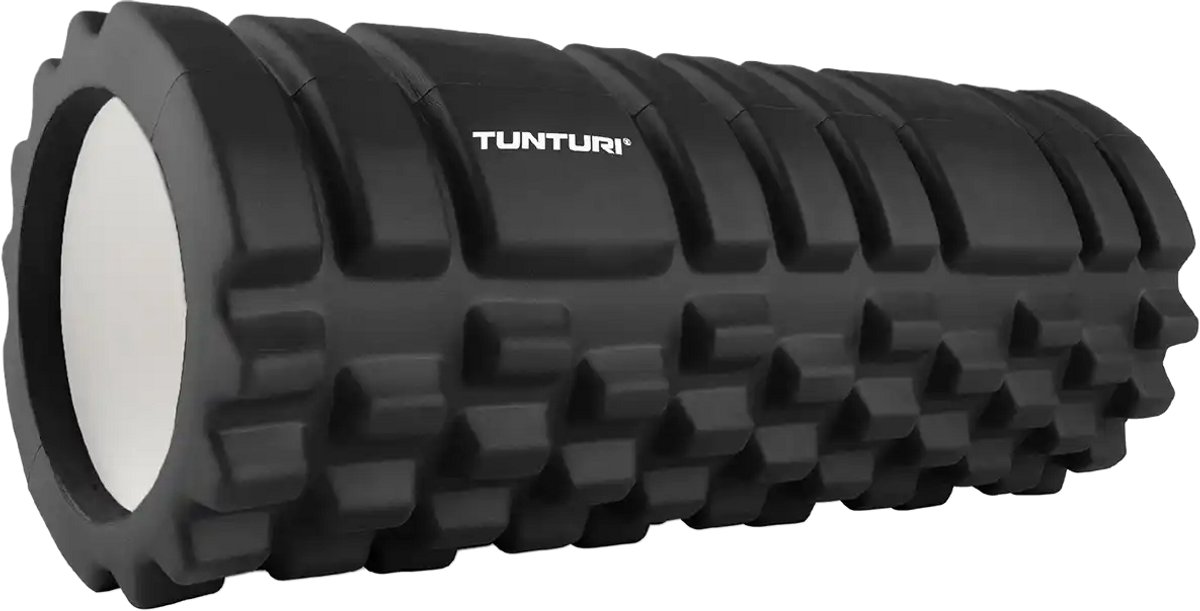 Tunturi Yoga Grid Foam Roller - Massage Roller - Foamroller - Fitness Roller - Zwart - 33cm - Incl. gratis fitness app thumbnail 2