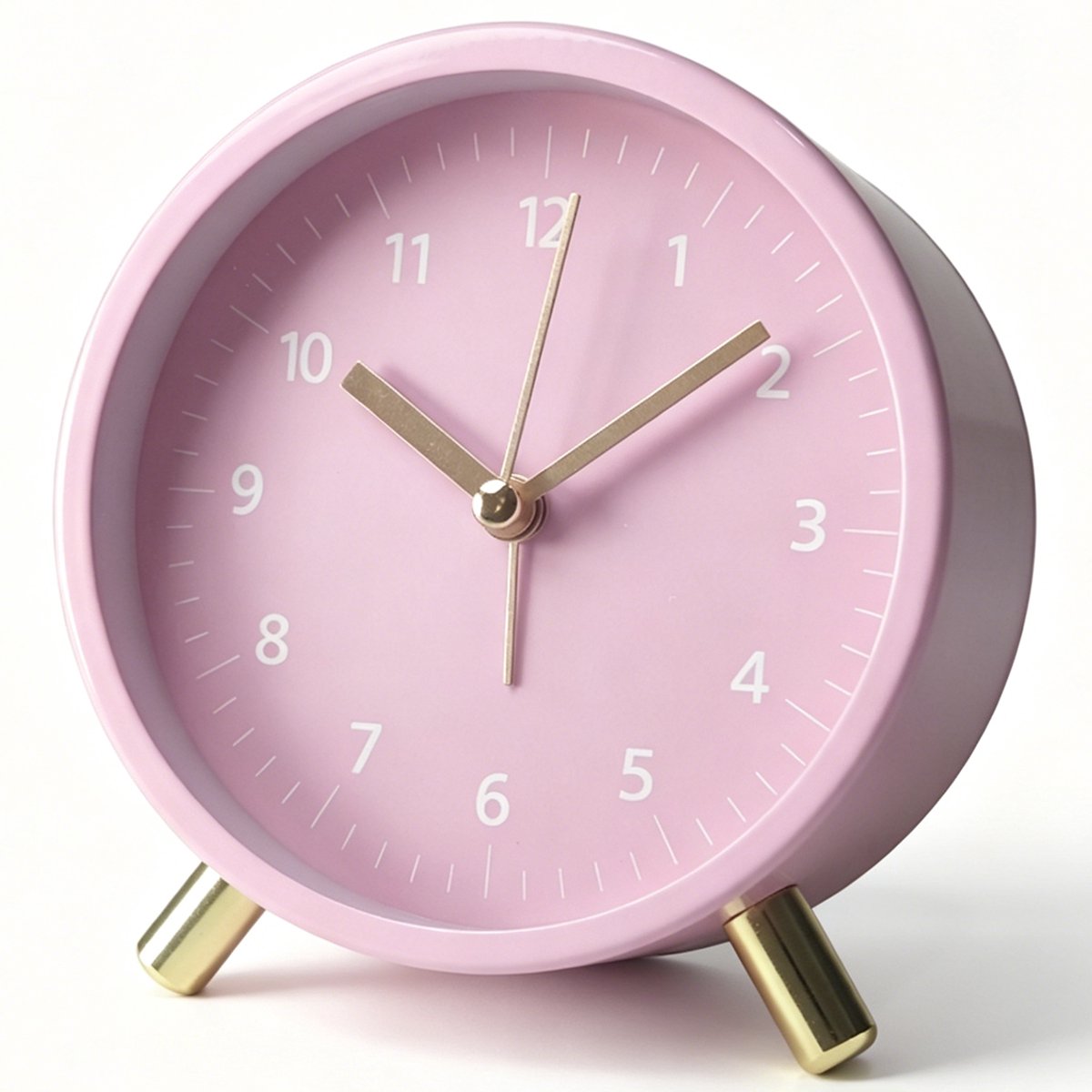Analoge wekker, wekker met achtergrondverlichting, schattig, stil, tikt niet, quartz uurwerk, batterijgevoed, voor slaapkamer, kantoor, woonkamer, bureau, plank