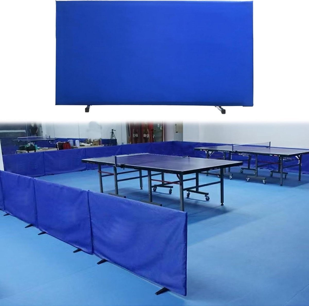 Tafeltennis Barrier - Balvanger - Spelonderbreking Beperken - Opvouwbaar Afneembaar - 140 x 75 cm - Zwart