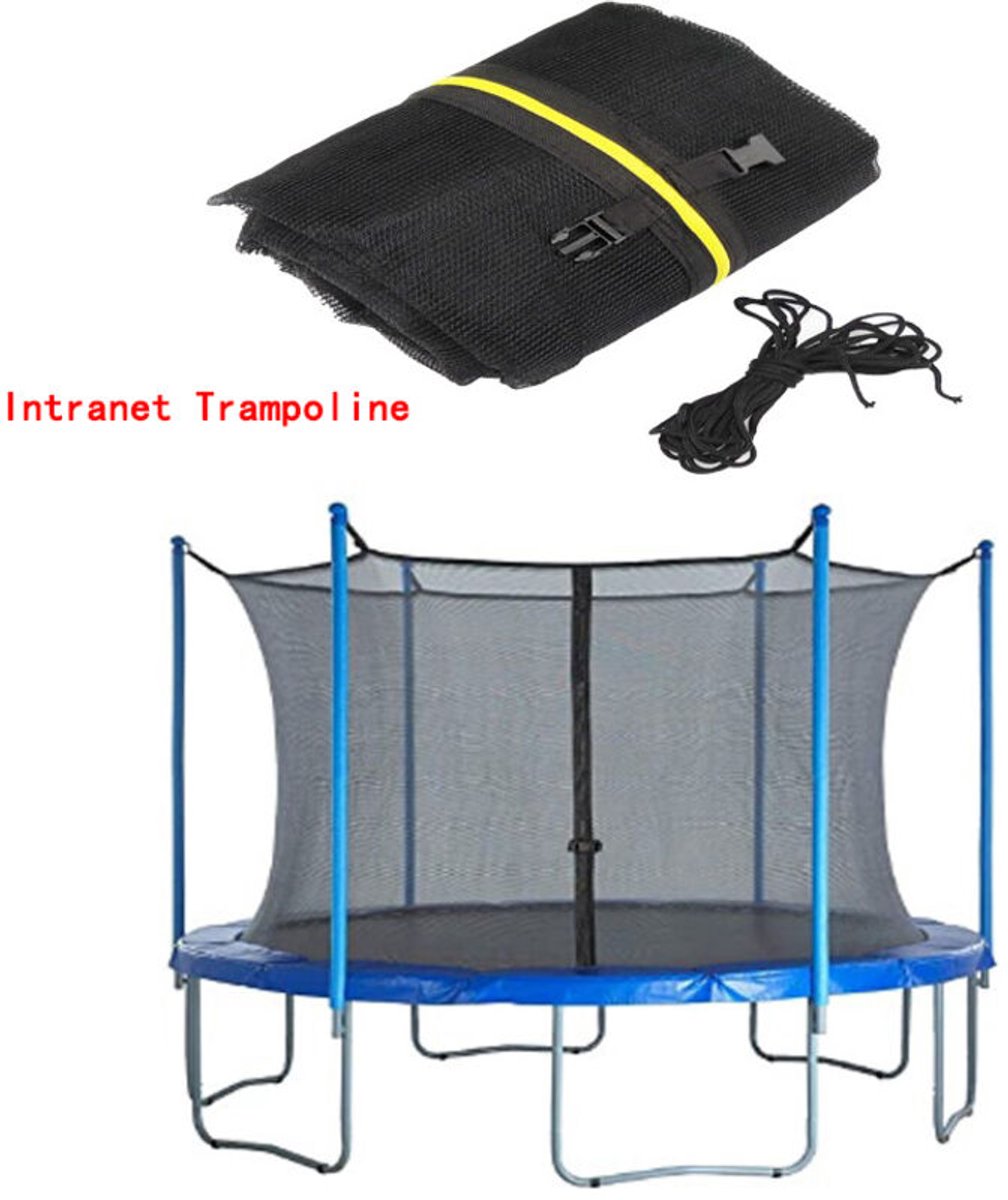 Veiligheidsnet Geschikt voor trampoline van 366 cm – UV-bestendig – Gaas met hoge dichtheid – Veiligheidsrits bij instap