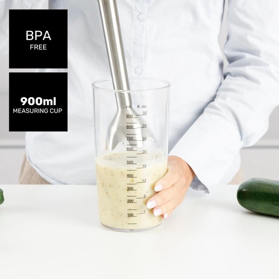 Staafmixer XXL - Keukenmixer Handmixer - Grote Porties Maken - Krachtige 1500W Motor - 1 Liter XL - Zwart — afbeelding 5