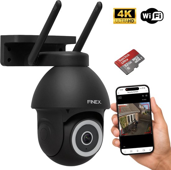 FinexHome Beveiligingscamera Pro 4K Ultra HD met Nachtzicht