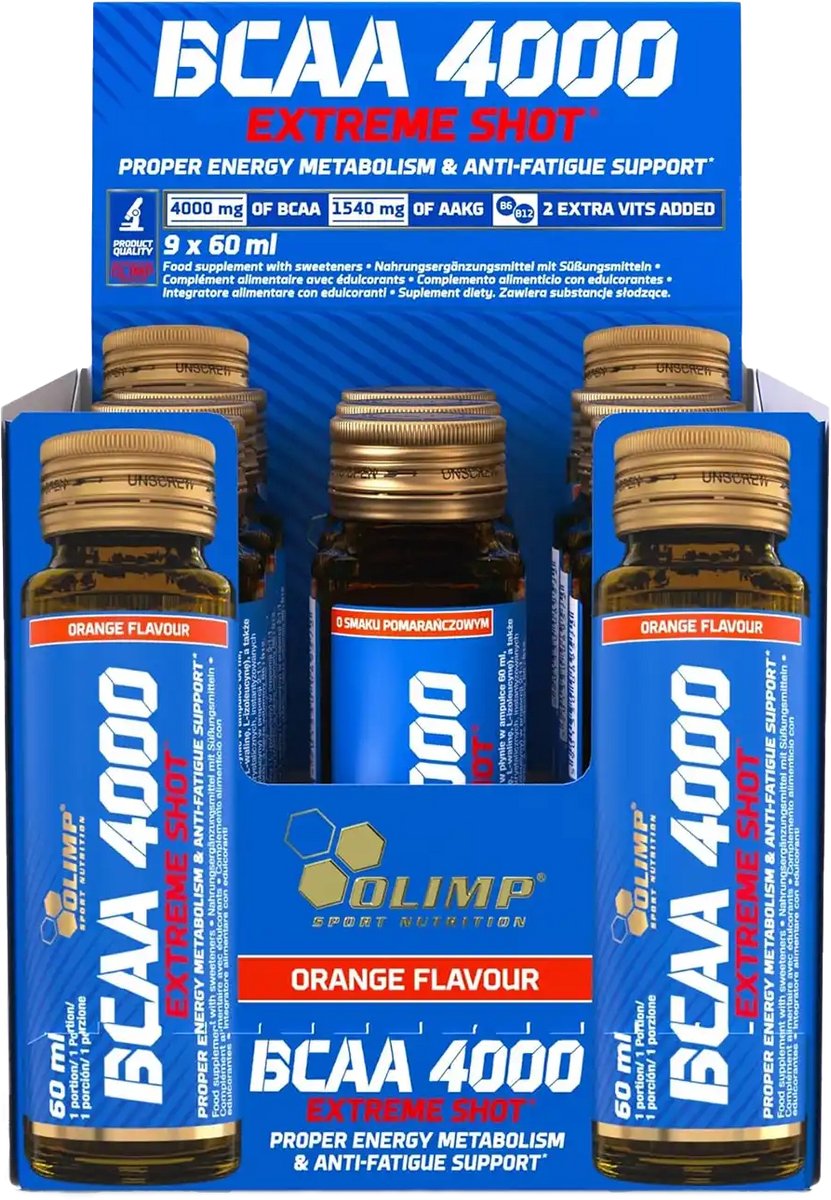 BCAA 4000 Extreme Shot - 9x 60 ml - Orange