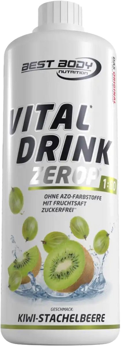 Best Body Nutrition Low Carb Vital Drink - 1000 ml - Kiwi Gooseberry