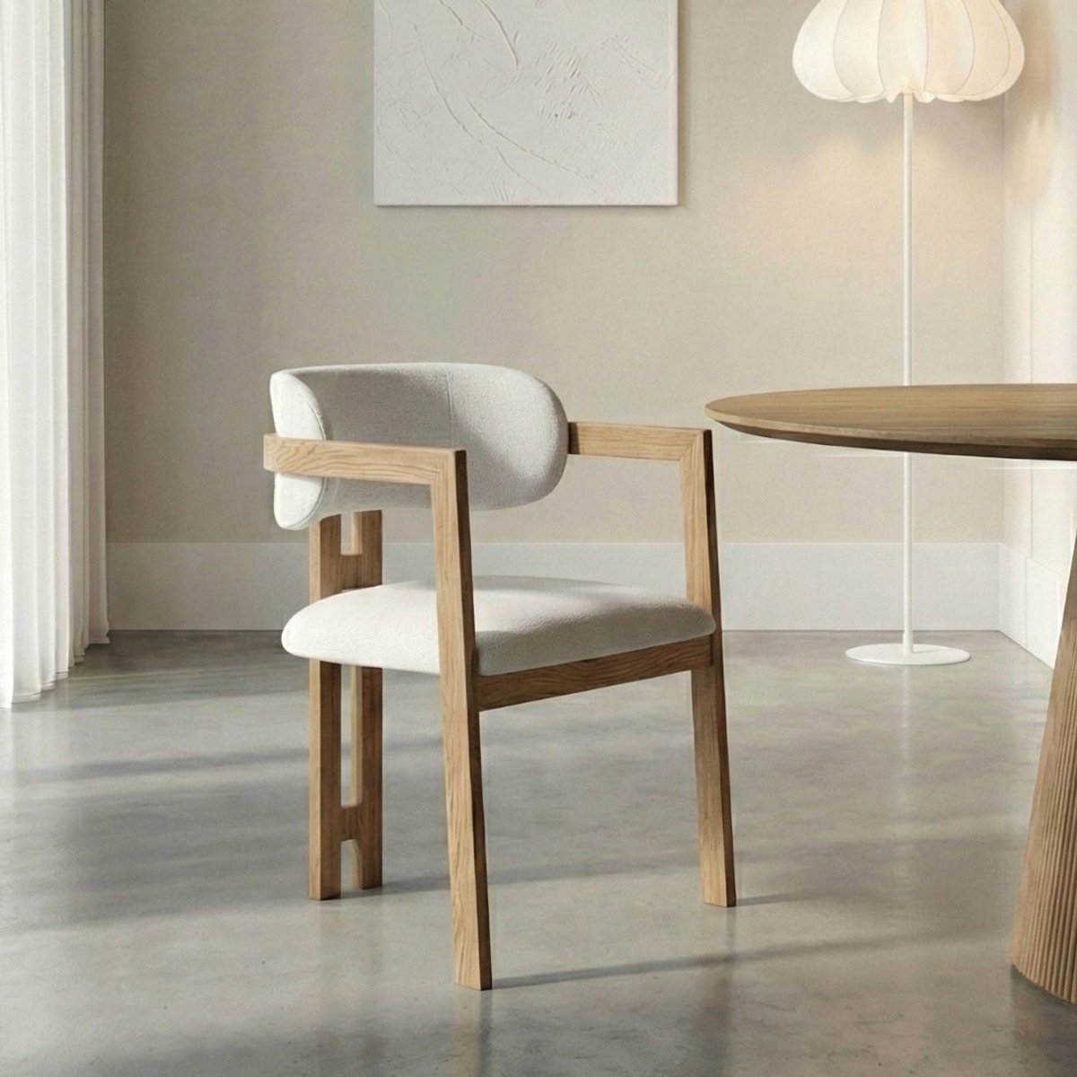 Colenis - Tokyo Eetkamerstoel - Set van 2 - Beige - Beige metalen poten - Japandi Stijl