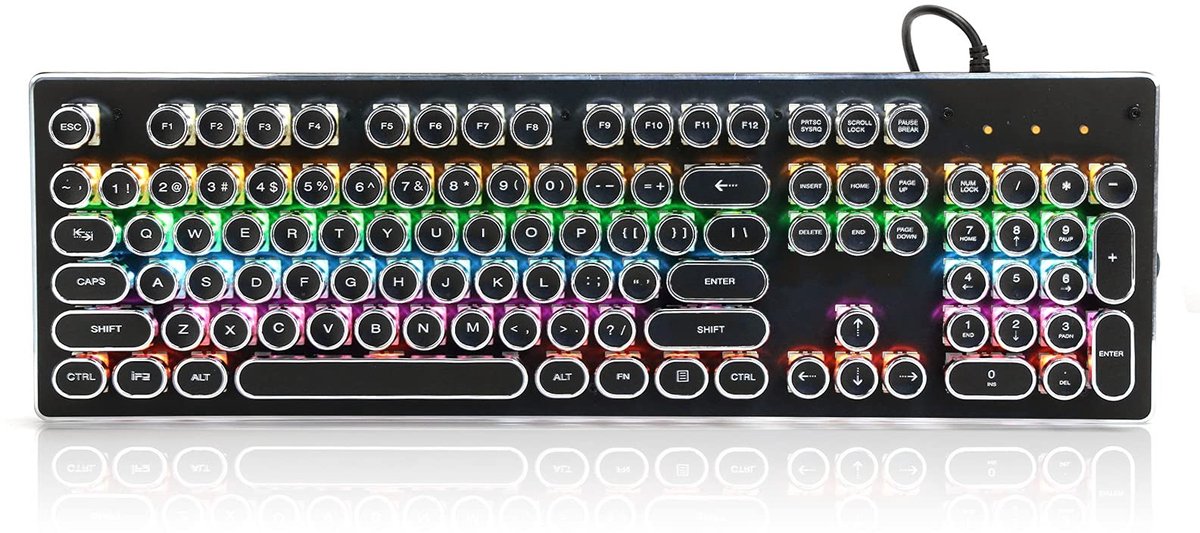 ONF3 - Mechanisch Toetsenbord - Ergonomisch - Verlicht - 104 Toetsen - Gaming toetsenbord - Type ervaring - Geschikt voor PC - Kleur zwart