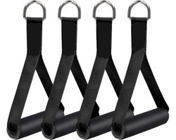 Weerstand Band Handgrepen - Fitness Handvatten Oefenband - Kracht Training - Extra Brede Schuimgrip - 20.5 x 12 cm - Zwart