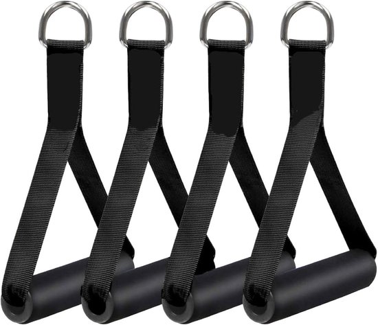 Weerstand Band Handgrepen - Fitness Handvatten Oefenband - Kracht Training - Extra Brede Schuimgrip - 20.5 x 12 cm - Zwart