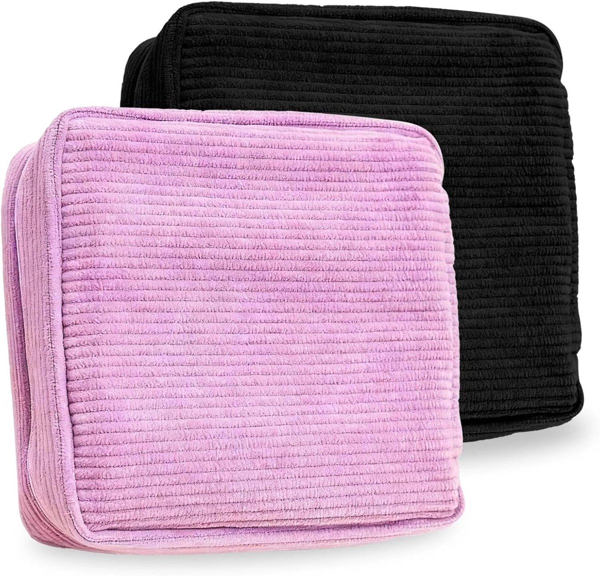 Maandverband Opbergzakjes - Menstruatietasjes Tamponhouder - Hygiënisch Opbergen - Draagbaar Ritsontwerp - 135 x 135 x 5 cm - Paars Zwart