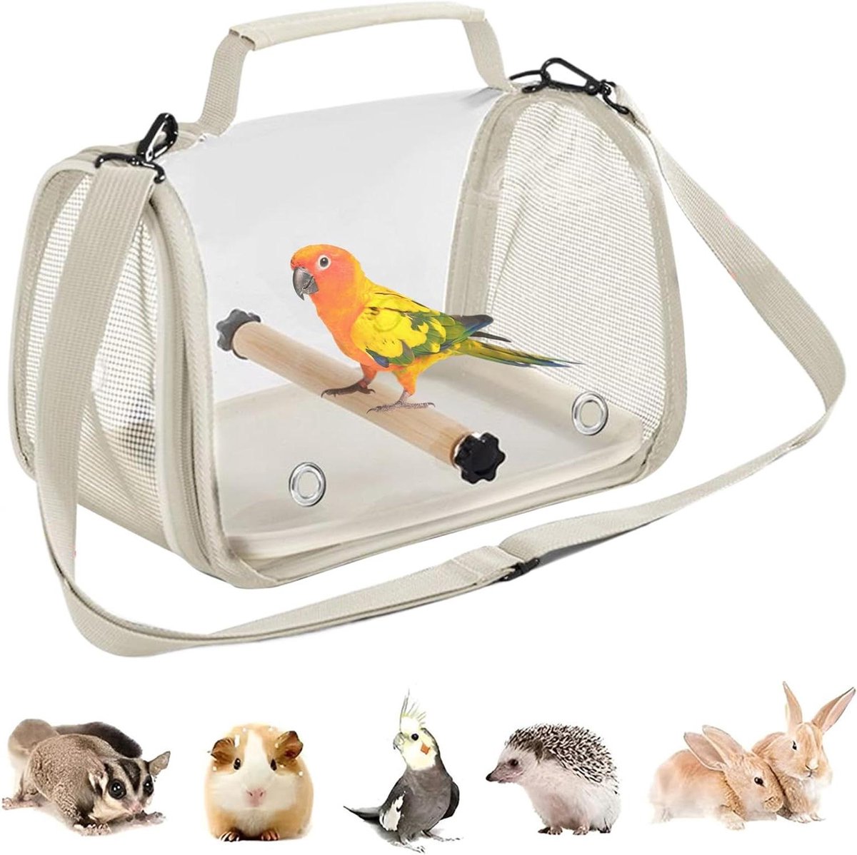 Draagbare Vogelkooi - Reiskooi Vogel - Huisdier Transport - Opvouwbaar Ontwerp - 255 x 19 x 18 cm - Meerkleurig