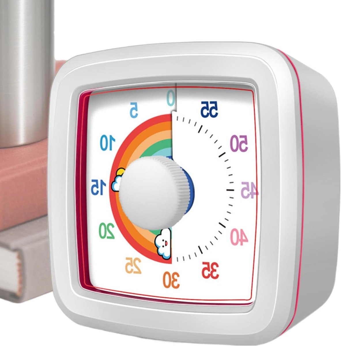 Visuele Timer - Leerklok Stil - Tijdmanagement Kinderen - Dieren Ontwerpen - 10 x 6 x 6 cm - Wit