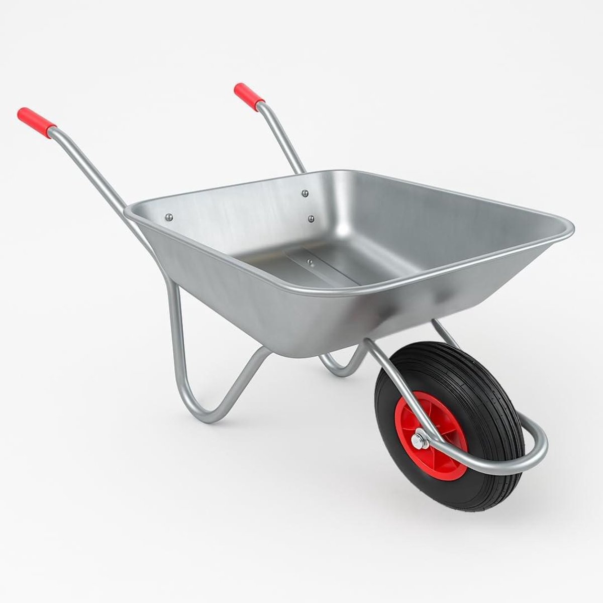 Kruiwagen Tuin - Werktuig - Terrein Egaliseren - Verzinkt Stalen Frame - 65 liter - Grijs