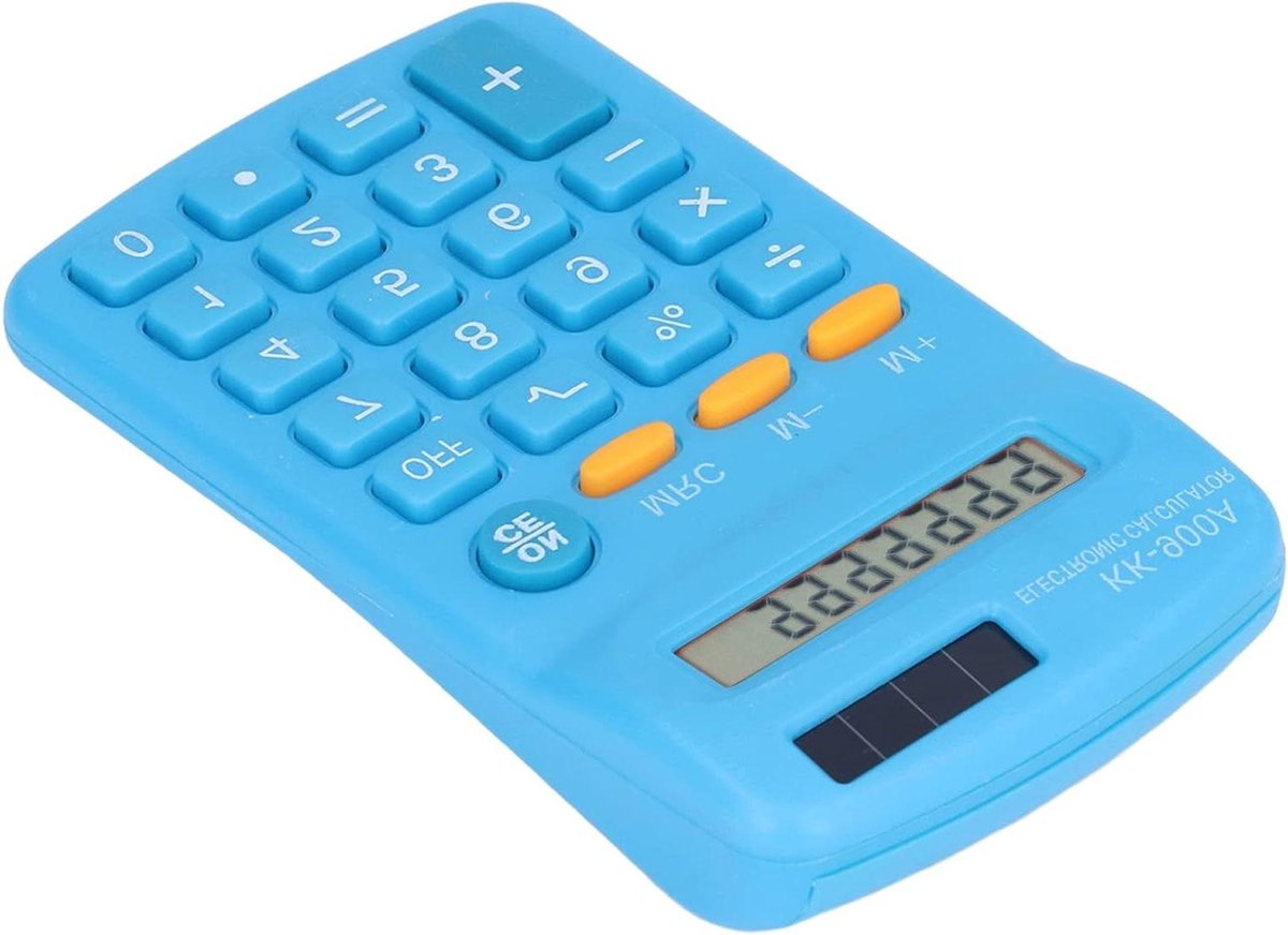 Kleine Rekenmachine - Student Calculator - Dagelijks Gebruik - Duurzaam ABS Materiaal - 16 x 10 x 2 cm - Blauw