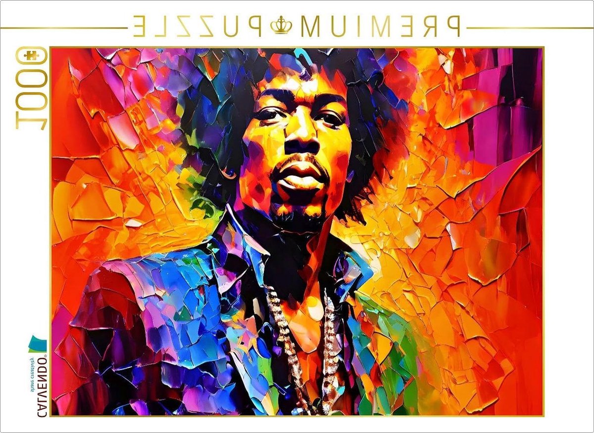 Jimi Hendrix Puzzel - Muziek Puzzel - Ontspannend Spelen - Unieke Kleuren - 1000 Stukjes - Multicolour