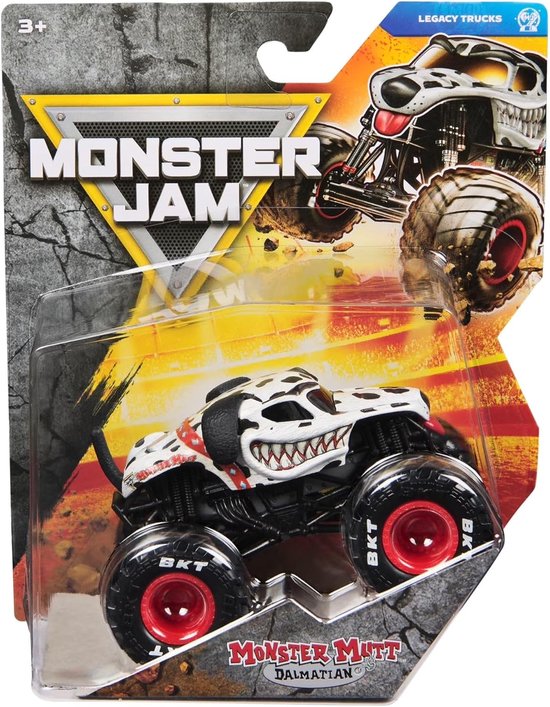 Hot Wheels Monster Jam truck Monster Mutt Dalmatian - monstertruck 9 cm schaal 1:64
