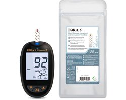 FORA 6 Connect | Bloedglucose-, Hematocriet- en Hemoglobine Meter (Multi-parameter) - Bloedsuikermeter - Glucose Meter - Inclusief Strips