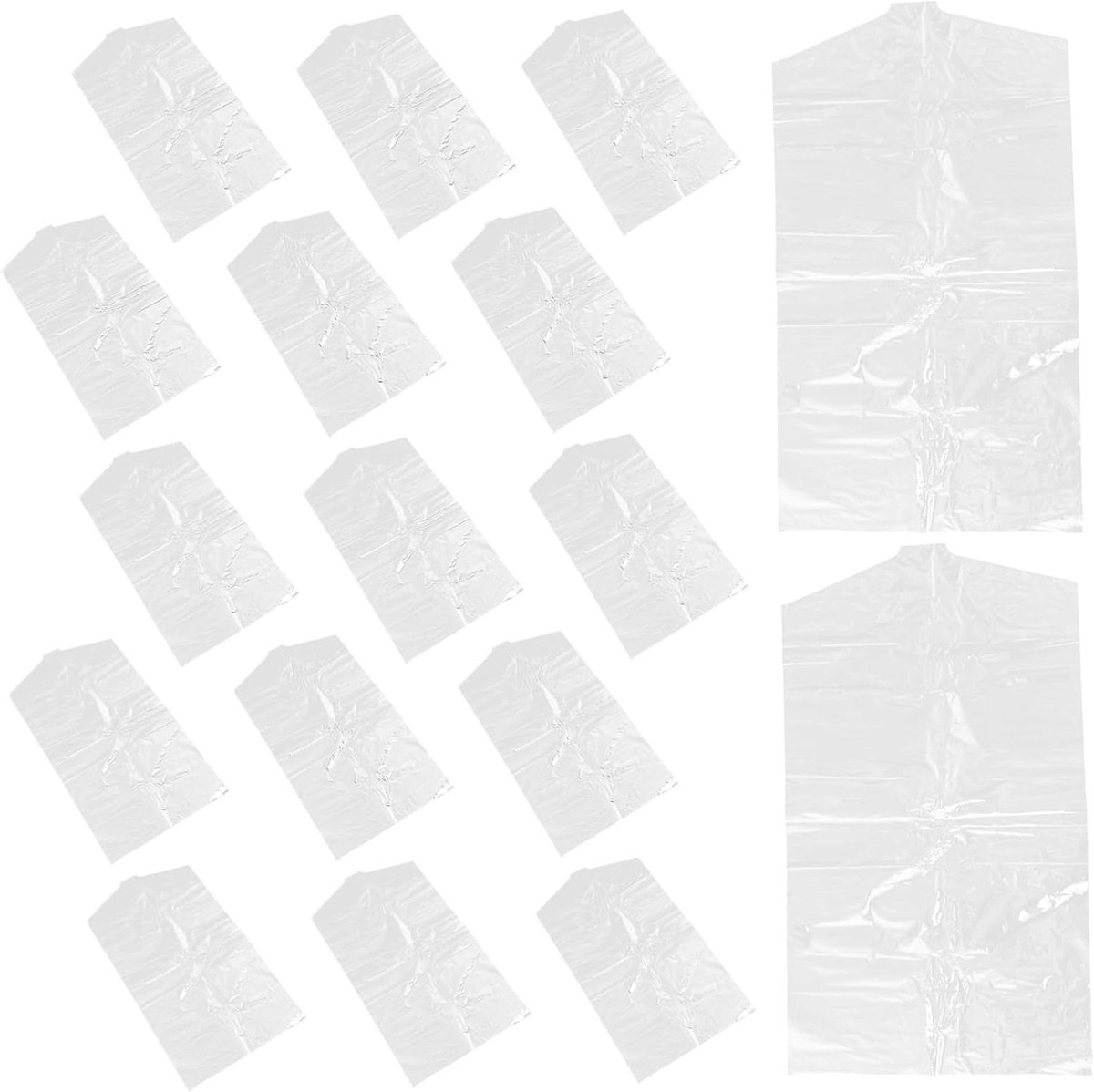 Kledinghoezen - Stomerijzakken Kledingzakken - Kleding Beschermen - Slijtvast Verdikt Plastic - 60 Stuks - Wit