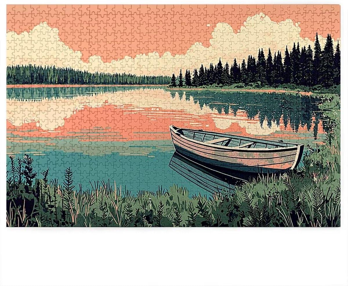 Houten Puzzel - Landschapspuzzel 1500 Stukjes - Ontspanning en Decoratie - Achterkant met Sorteerhulp - 87 x 57 cm - Meerkleurig