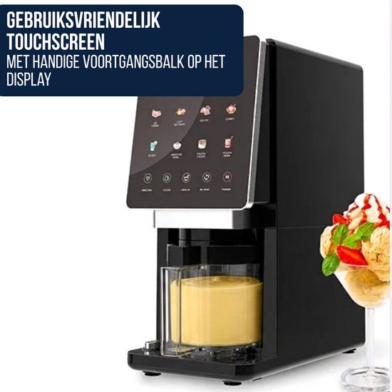 BluMill Ijsmachine - 8-in-1 Ijsmachine - Ijsmaker voor Roomijs, Gelato, Sorbet en Slushie - Vaatwasserbestendige Onderdelen - Touchscreen van Merkloos — afbeelding 4