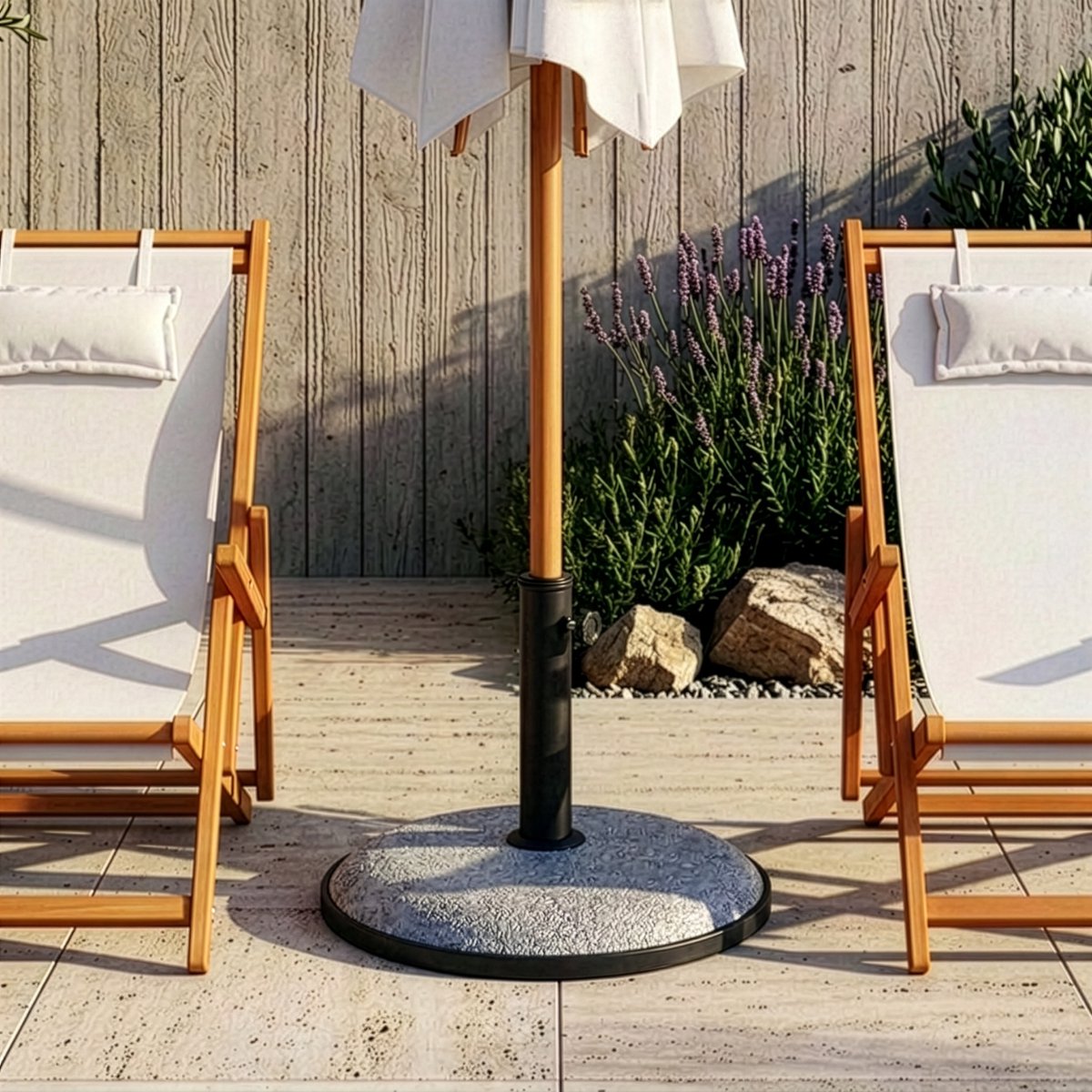 Parasolvoet in cement 25KG - donkergrijs