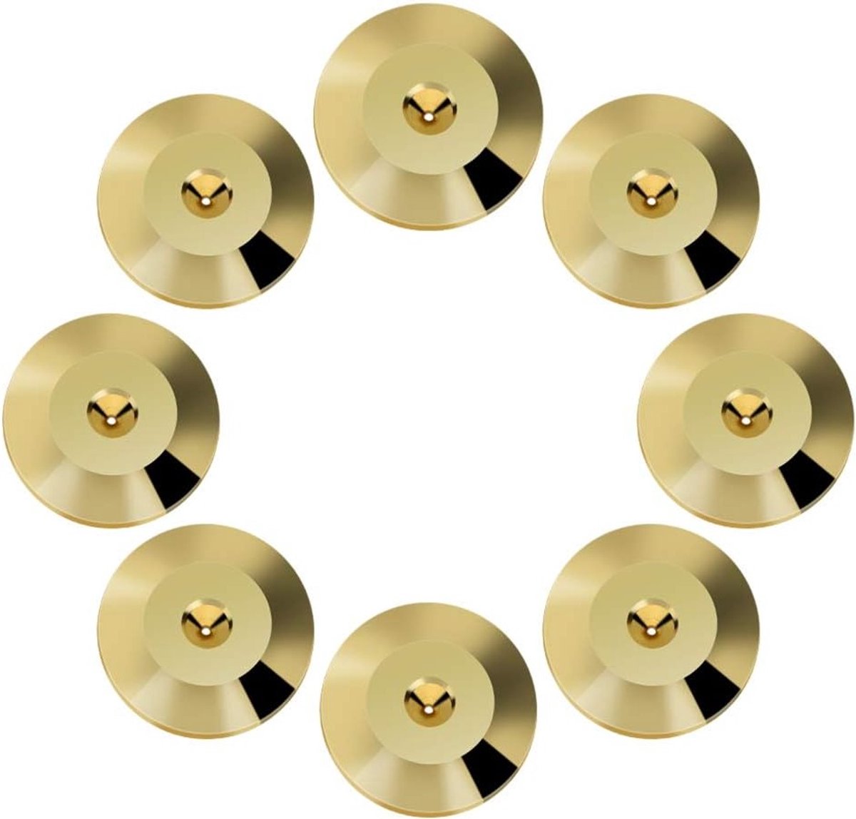 Speaker Spike Pads - 8 Stuks 25mm X 4mm Universele Koperen Geluidsisolatie Voetmatten voor Versterkers, Platenspelers en CD-spelers