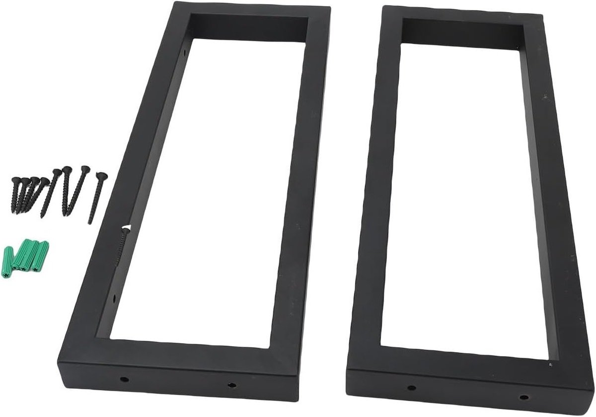 2 Stuks Wandconsole Frame, Design Wastafel Steun, Steunen voor Planken en Handdoekhouder i