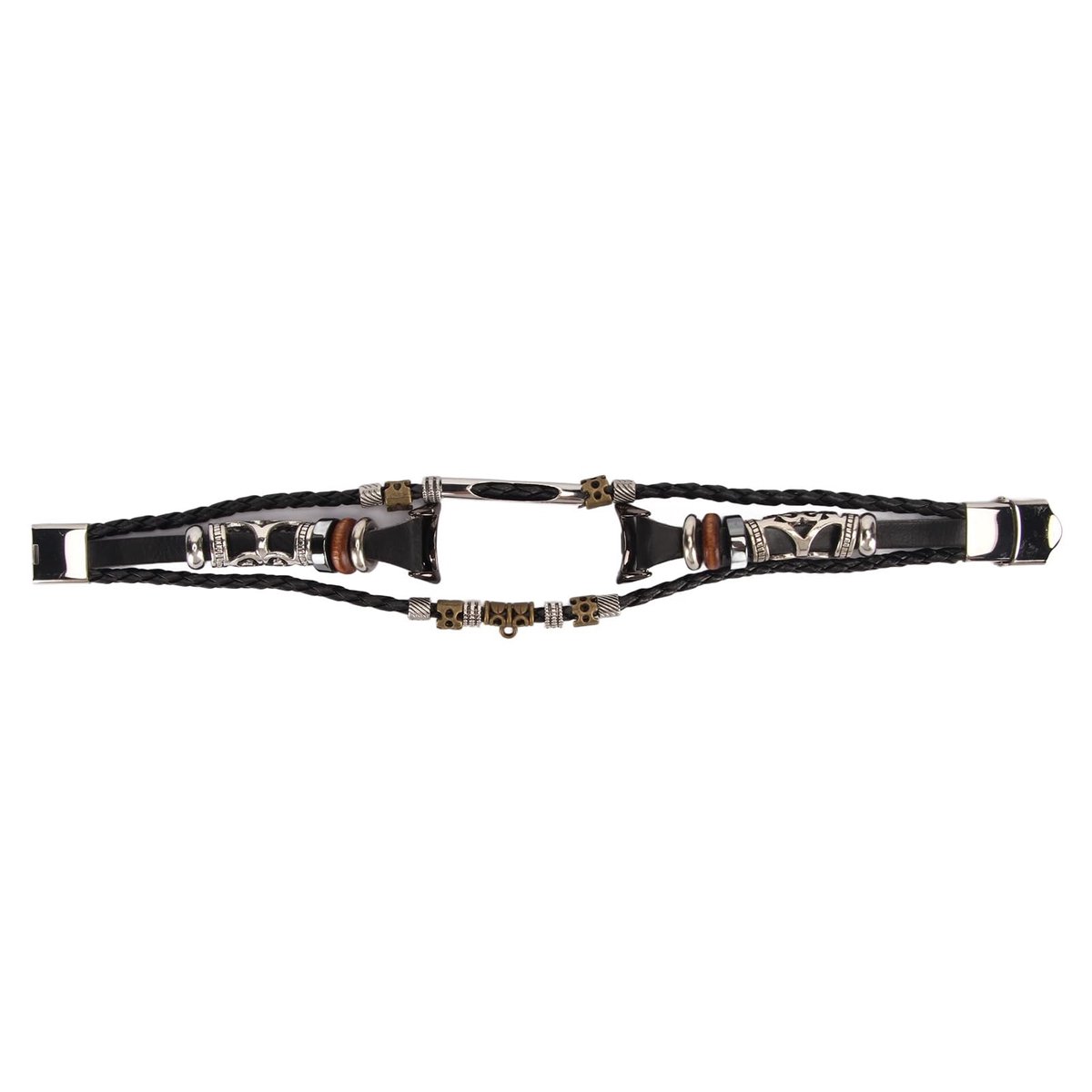 aladdien - Vintage Lederen Armband - Zweetbestendig - Eenvoudig te Installeren - Unisex - Perfecte Pasvorm - Inclusief Schroevendraaier - Geschikt v...
