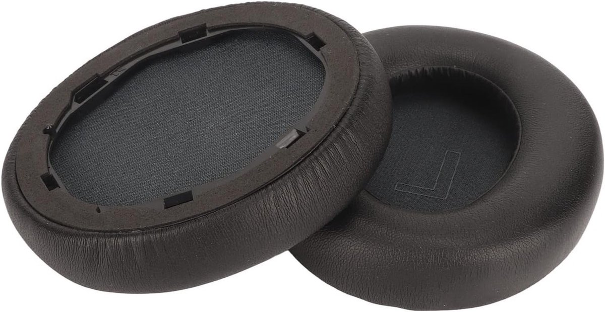 Comfortabele Oorkussens voor Anker Life Q30/Q35 Hoofdtelefoon, Geproduceerd van Geheugenfoam en Echte Leren Bekleding, Zwart