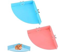 Hamster Kooi Plank Driehoekige Hoek Platform met Schroeven - Plastic Seat Board voor Kleine Dieren