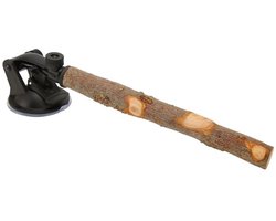 Vogelraamzitstandaard Interactief Antislip Duurzaam Comfortabel Veilig Houten Papegaaien Kaketoe Zitstok voor Kleine Middelgrote Vogels (20CM)