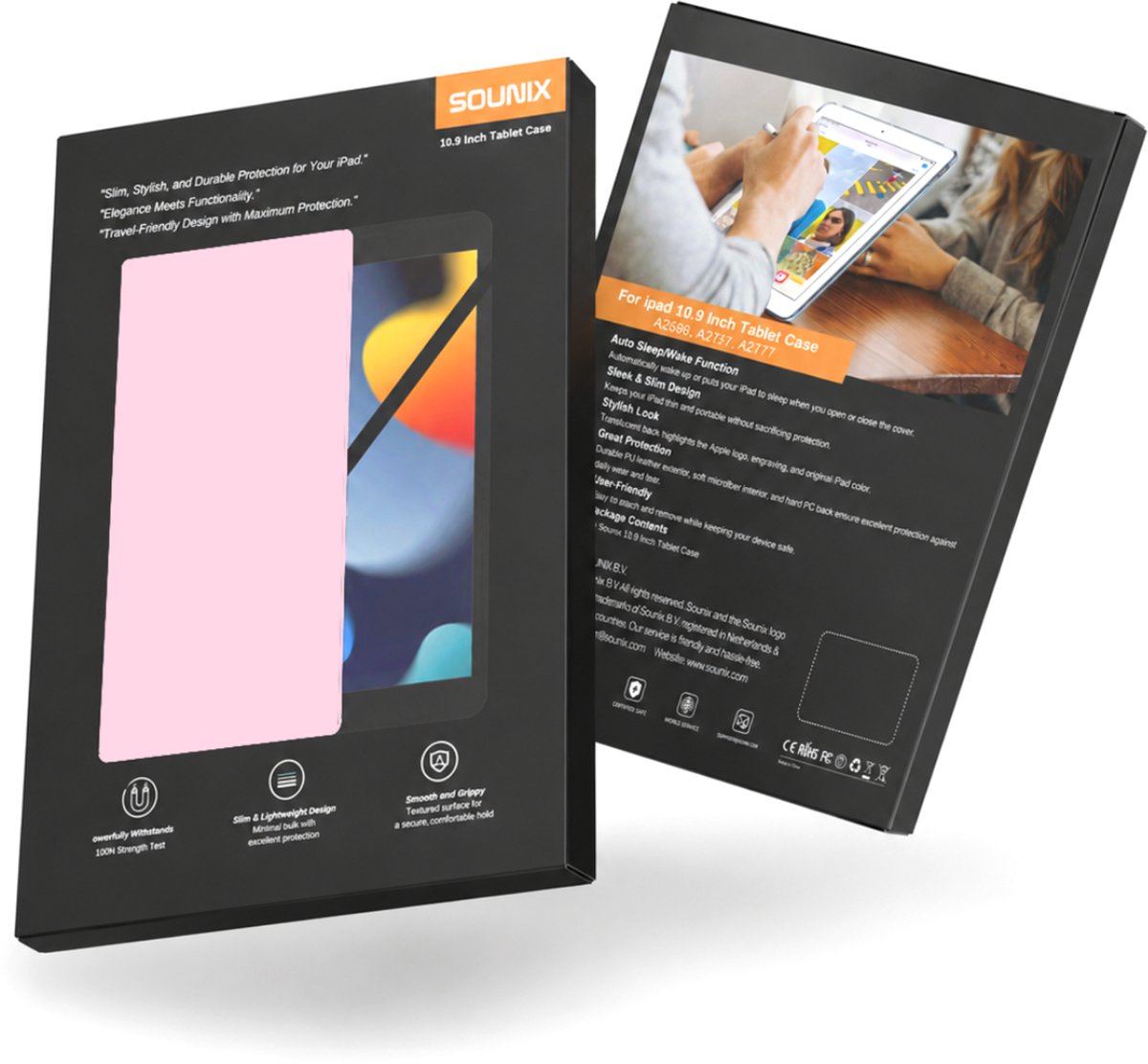 Sounix Tablet Hoes Geschikt voor Apple iPad 11 (2025) A16/iPad 10.9 Inch 10e generatie (2022) - Hoesje - Roze – foto 6