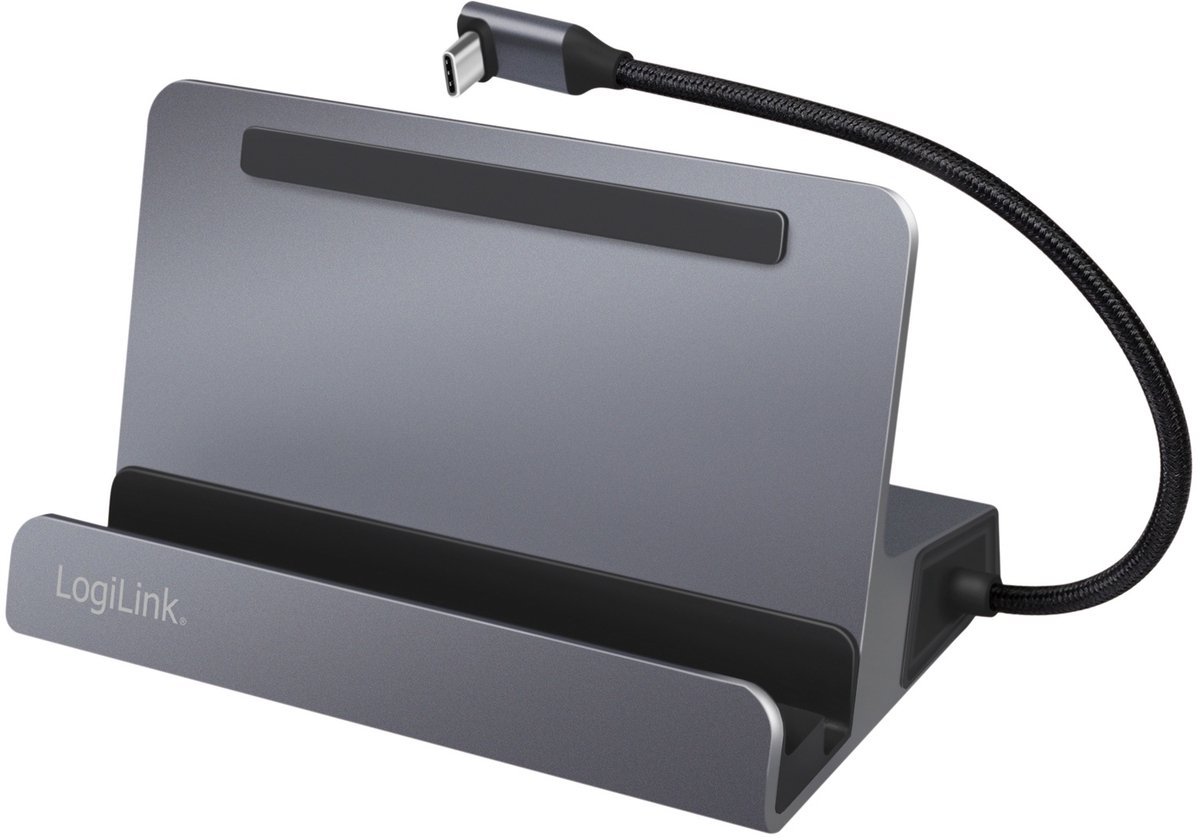 LogiLink USB 3.2 Gen1 dockingstation met houder, 6-poorts