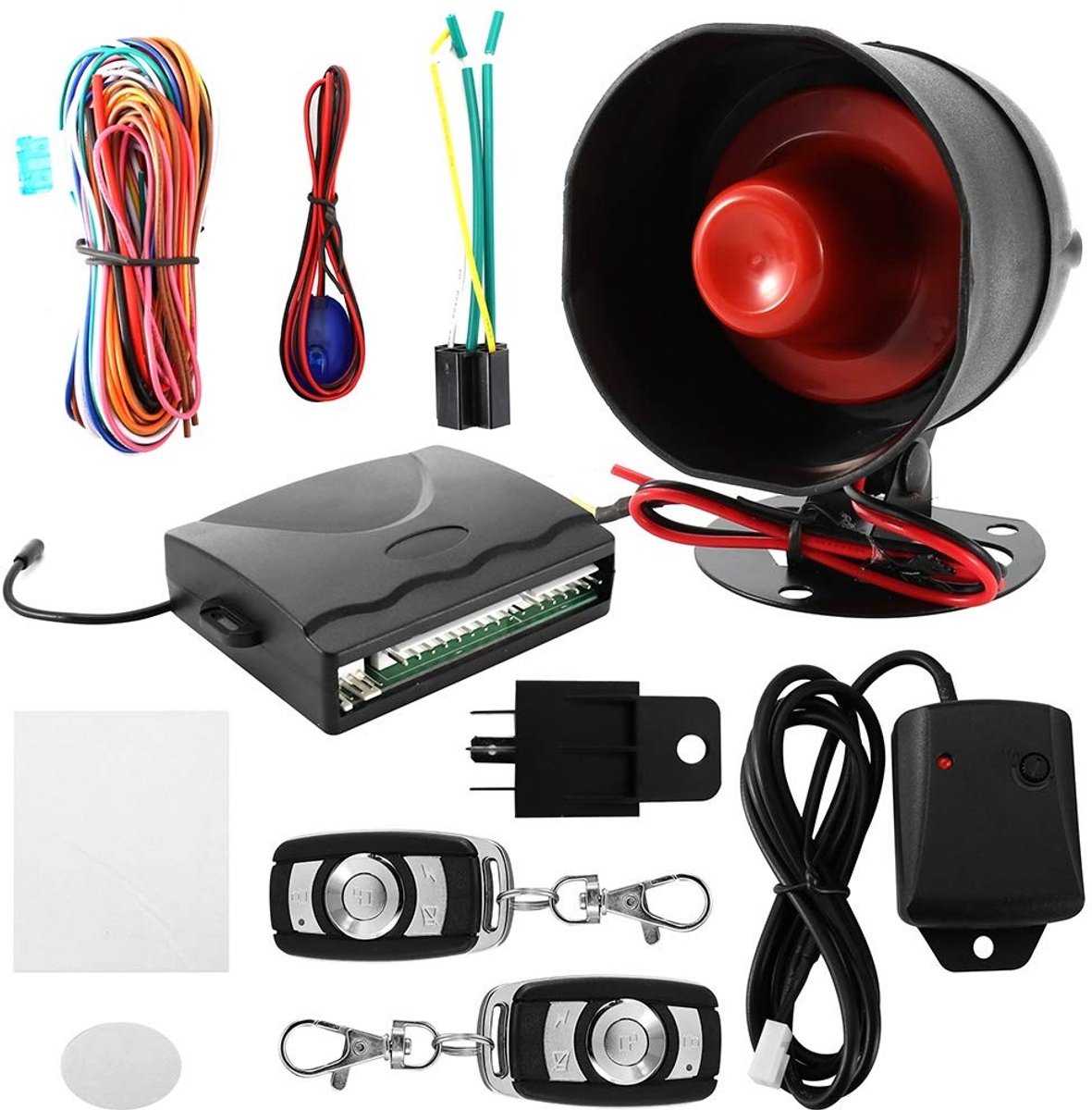 aladdien - Auto Alarm Systeem - Diefstalbeveiliging - Met Afstandsbediening - Universeel - Beveiliging - 12V - Geschikt voor alle voertuigen - Zwart