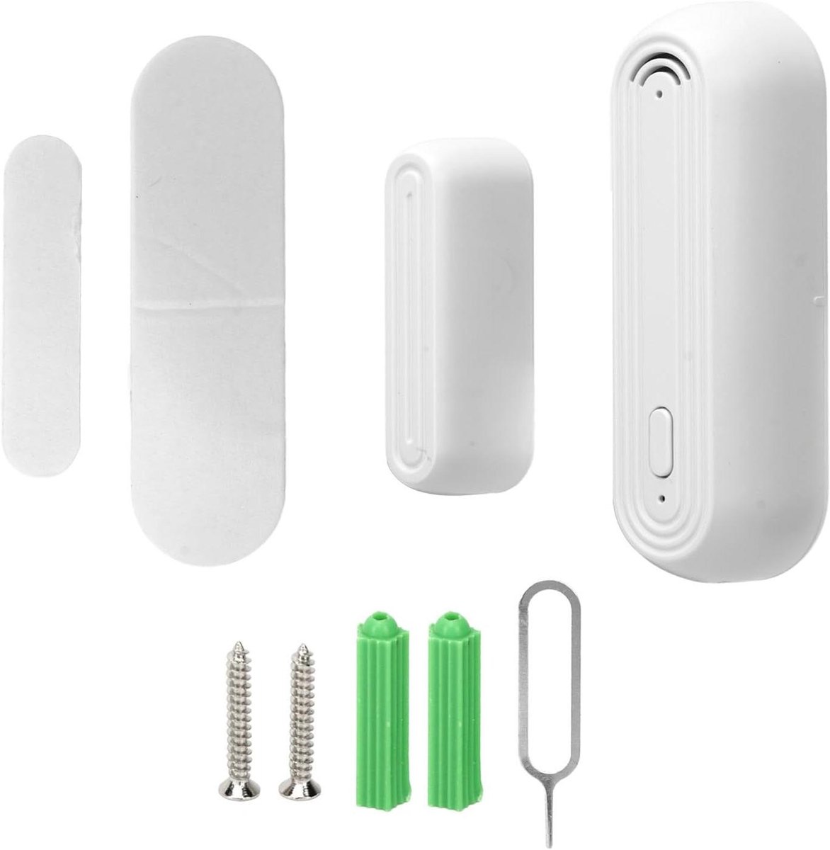 Deur Raam Alarm - Inbraakalarm Sensor - Thuiskantoor Beveiliging - Hoge Gevoeligheid - 10L x 6B x 3H cm - Wit