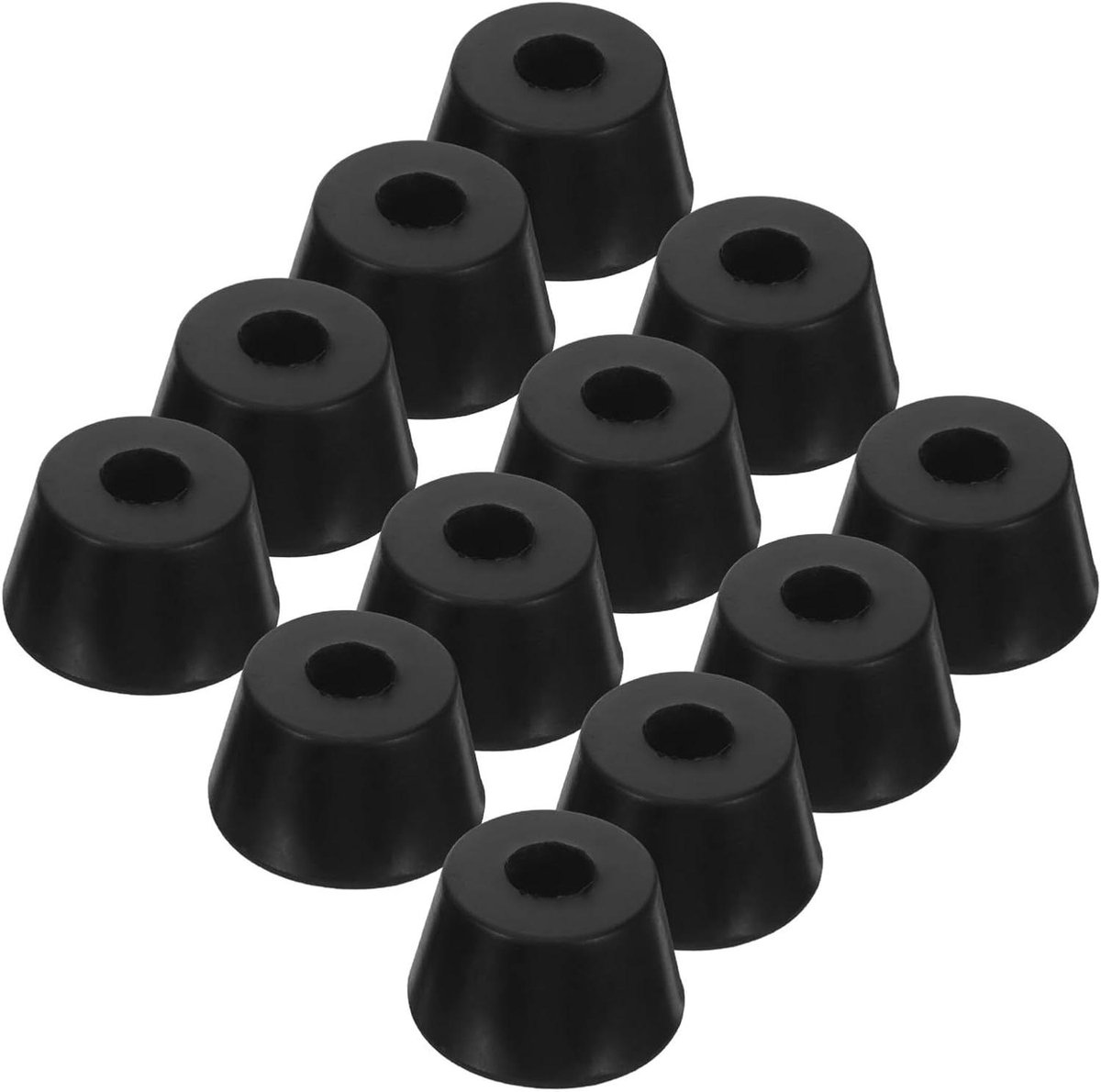 Luidspreker Isolatievoetjes - Anti-vibratie Pads - Audio Verbetering - Trillingsdempend Rubber - 12 Stuks - Zwart