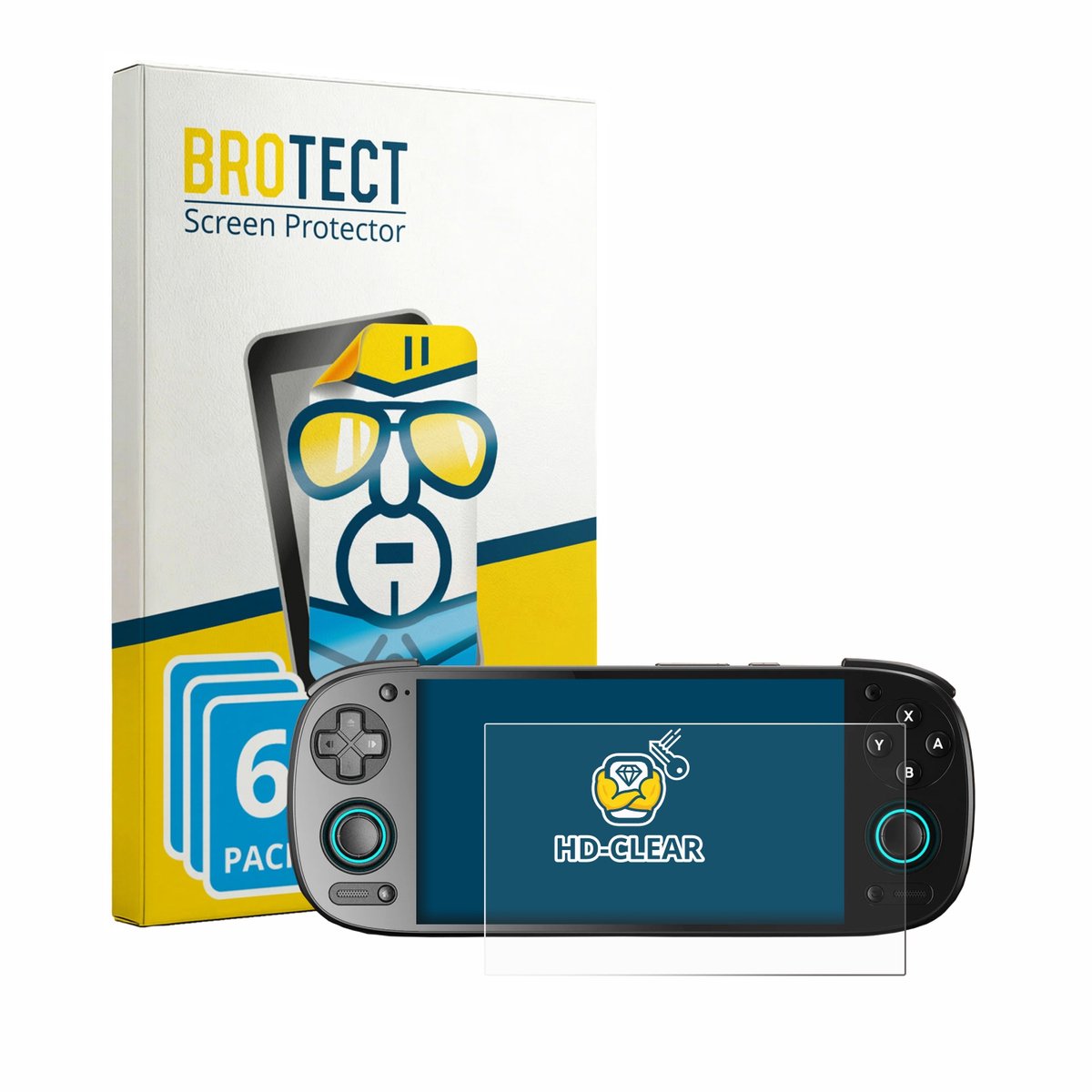 BROTECT - Screenprotector voor Retroid Pocket 5 - Folie Beschermfolie transparant 6 Stuks