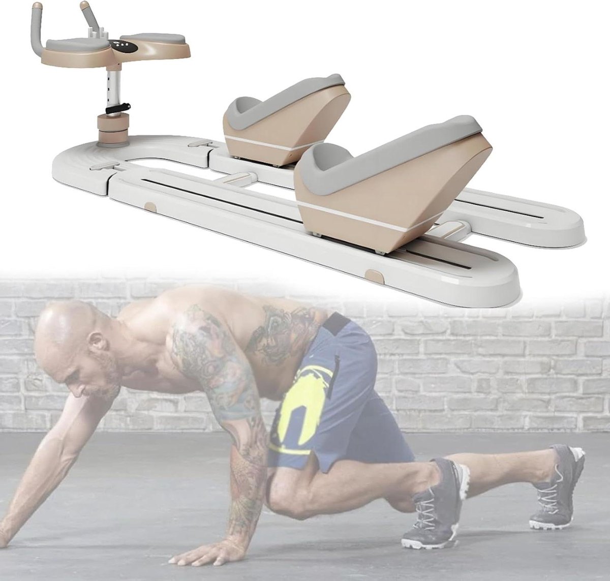 Rug Draai- en Strektrainer - Kruiptrainer Core Trainer - Wervelkolom Versterken - 3 Hoogte-instellingen - 100 kg draagvermogen - Meerkleurig