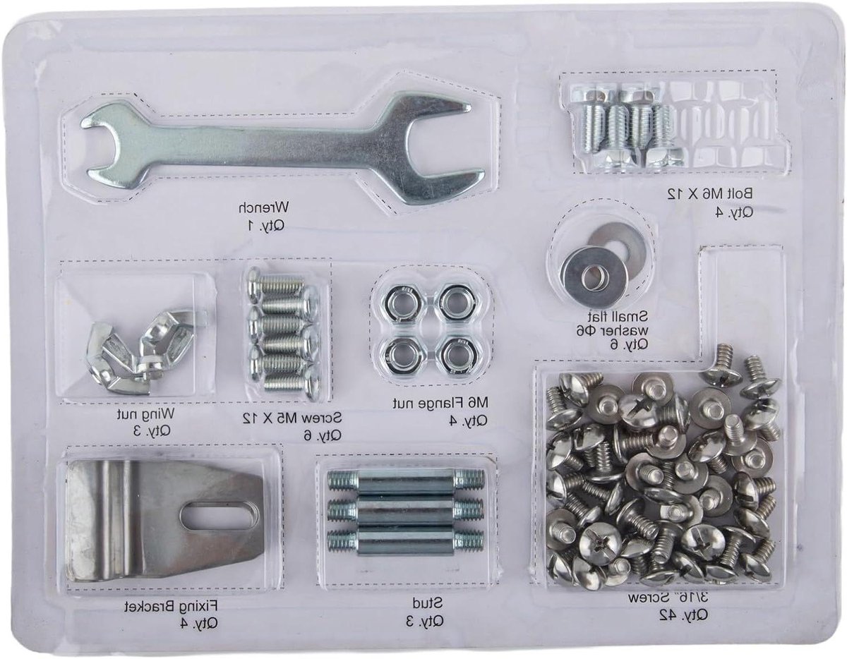 Terrasverwarmer Installatieset - Montagekit Verwarming - Buiten Verwarmen - Complete Hardwarekit - 22 x 17 x 2 cm - Zilver